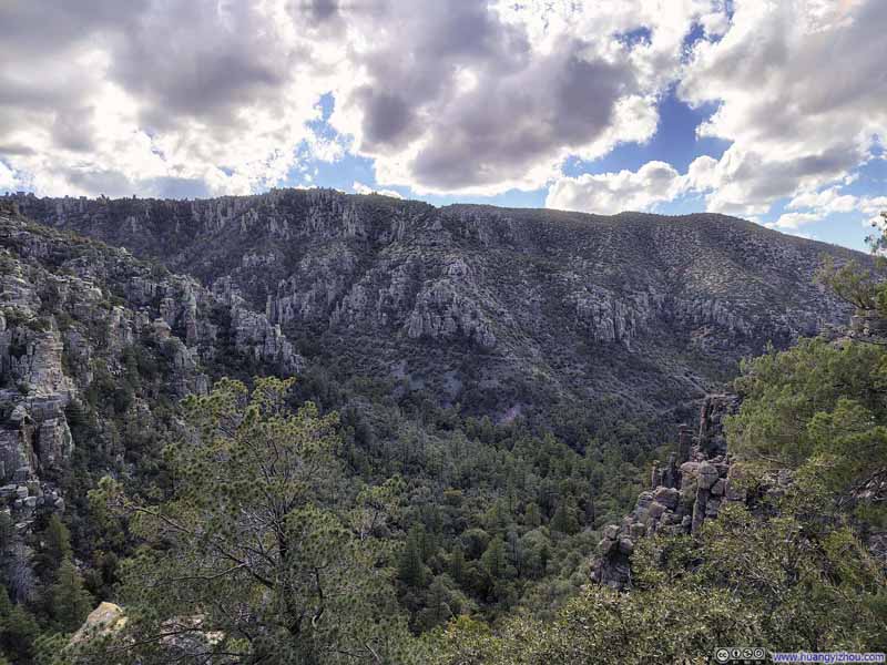 Hoodoos across Rhyolite Canyon