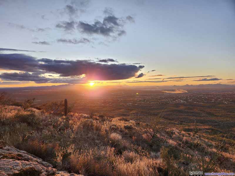 Santa Cruz Basin against Setting Sun