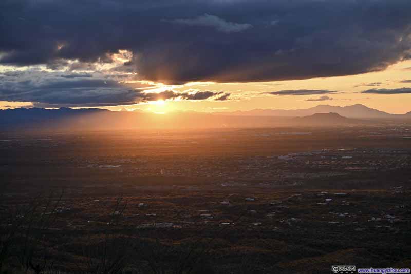 Setting Sun over Sierrita Mountain