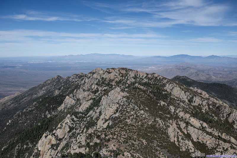 Hills to the North of Mt Wrightson before Santa Catalina Mountains across Santa Cruz Basin