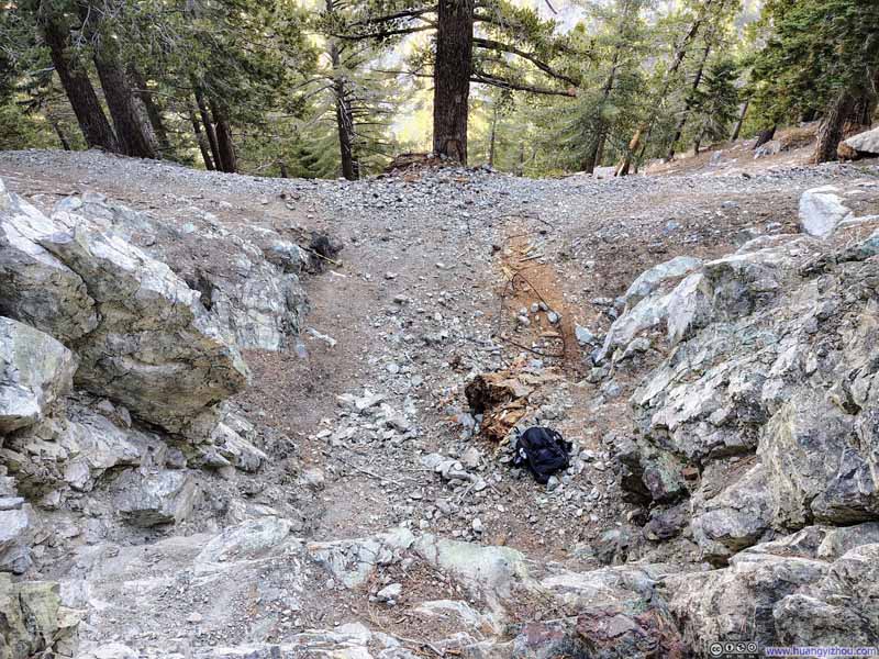 Looking Down from Small Cave on Cliff