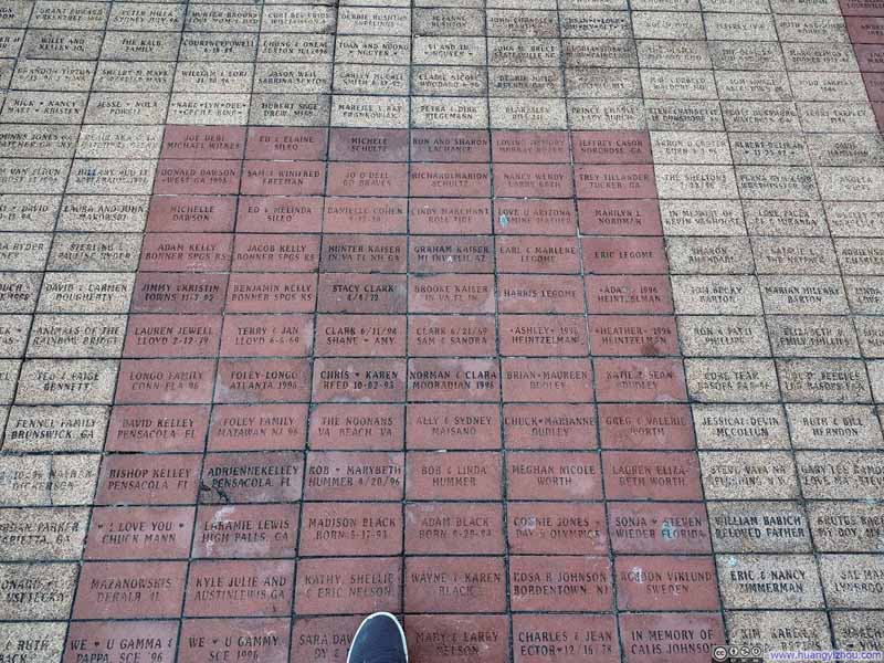 Bricks Marking Donor for 1996 Atlanta Olympics
