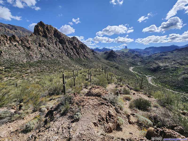 Looking Back at Path onto Battleship Mountain