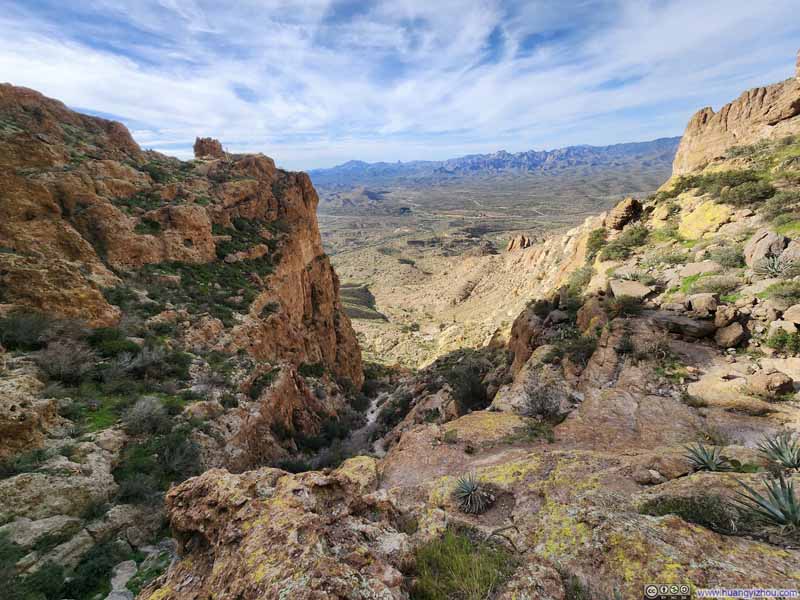 Overlooking Steep Path down Picketpost Mountain