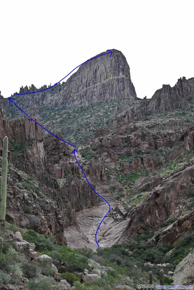 Flatiron over Siphon Draw Slickrock