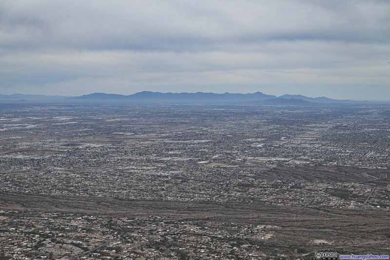 Distant Estrella Mountains across Phoenix Metropolis