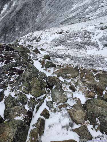 Frozen Path down Mt Eisenhower