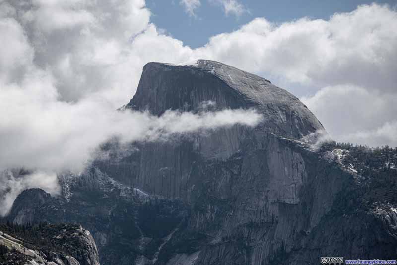 Half Dome in Clouds
