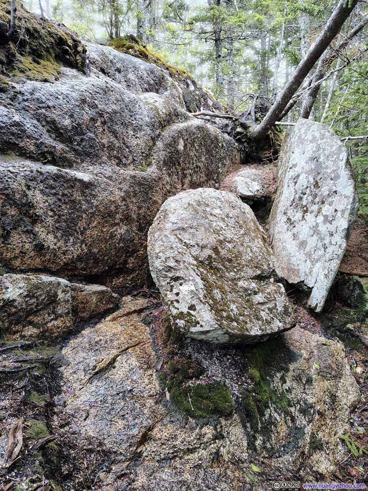 Trail on Wet Rocks