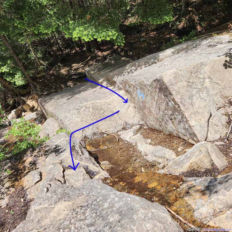 Steep Part along Flume Slide Trail