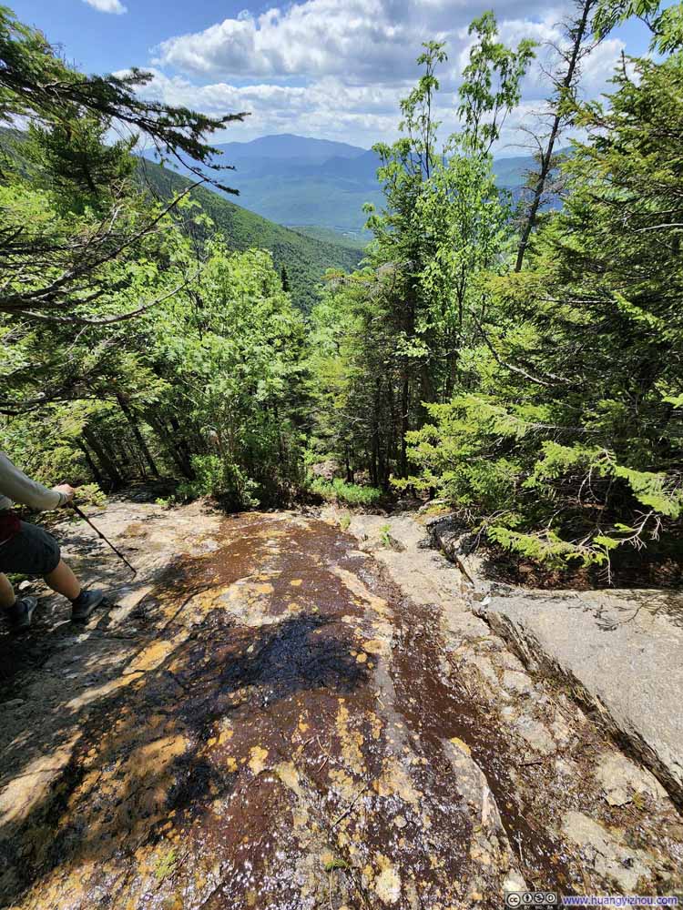 Sleek Rock Surface along Trail