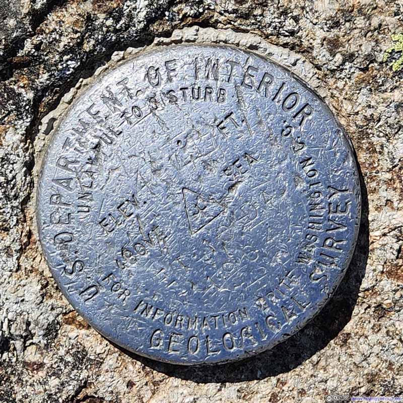 Summit Marker on Mount Liberty