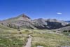 Trail against Mountainous Backdrop