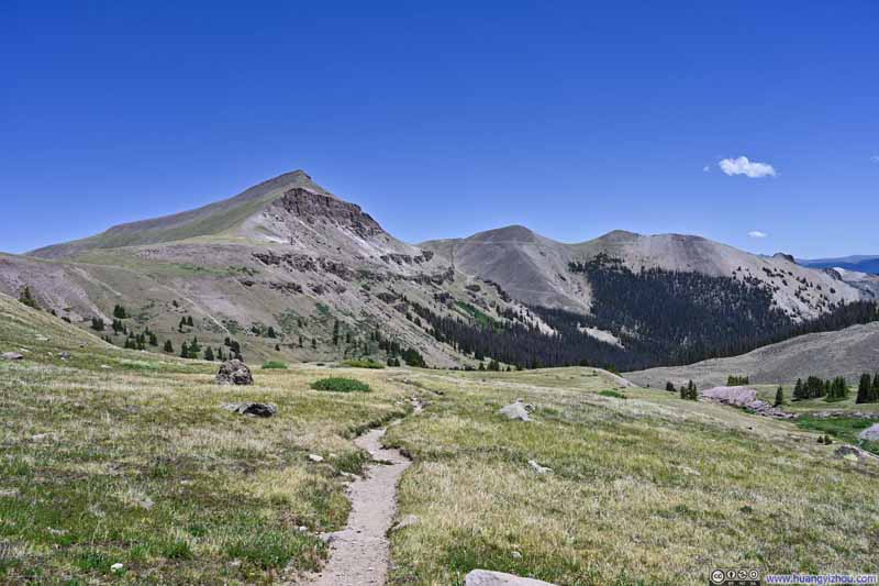 Trail against Mountainous Backdrop