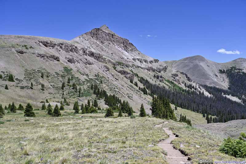 Trail against Mountainous Backdrop