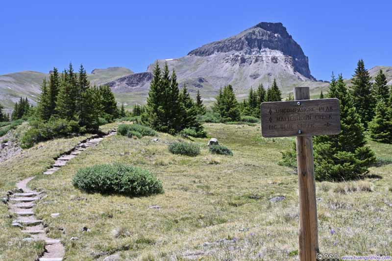 Trail Sign to Uncompahgre Peak
