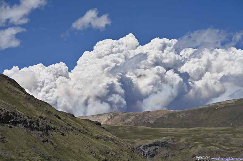 Wildfire Smoke over Mountains