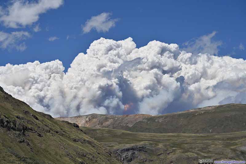 Wildfire Smoke over Mountains