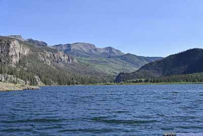 Mountains beyond Lake San Cristobal