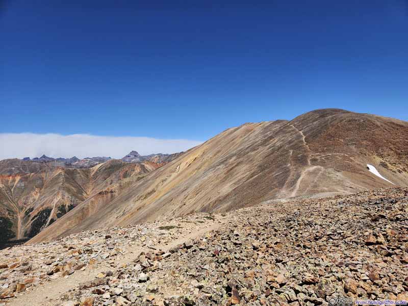 Trail from Sunshine Peak to Redcloud Peak