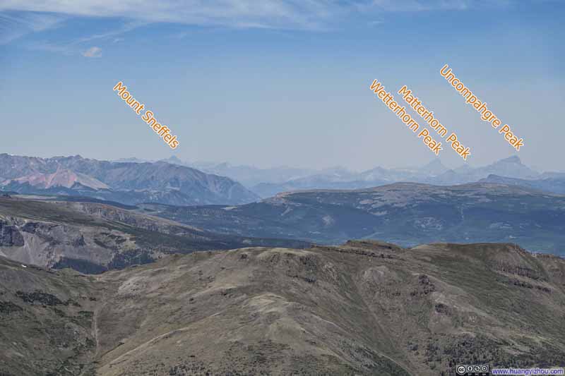 San Juan Mountains to the West