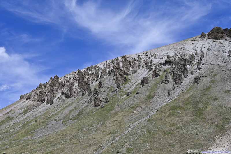 Hillside Decorated with Hoodoos