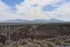 Rio Grande Gorge Bridge before Sangre de Christo Mountains